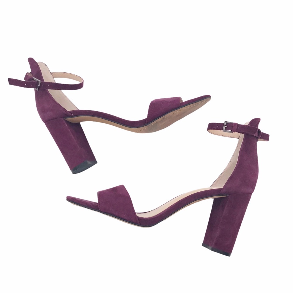 Vince Camuto Burgundy Block Heel Sandals